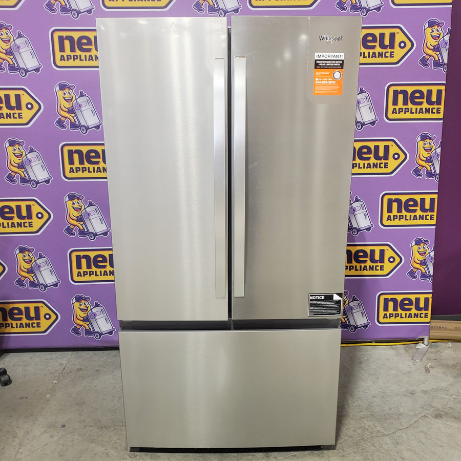 Whirlpool French Door 31 Cu. Ft. Refrigerator with Total Coverage Cooling in Fingerprint Resistant Stainless Steel WRFF3136SZ - Open Box