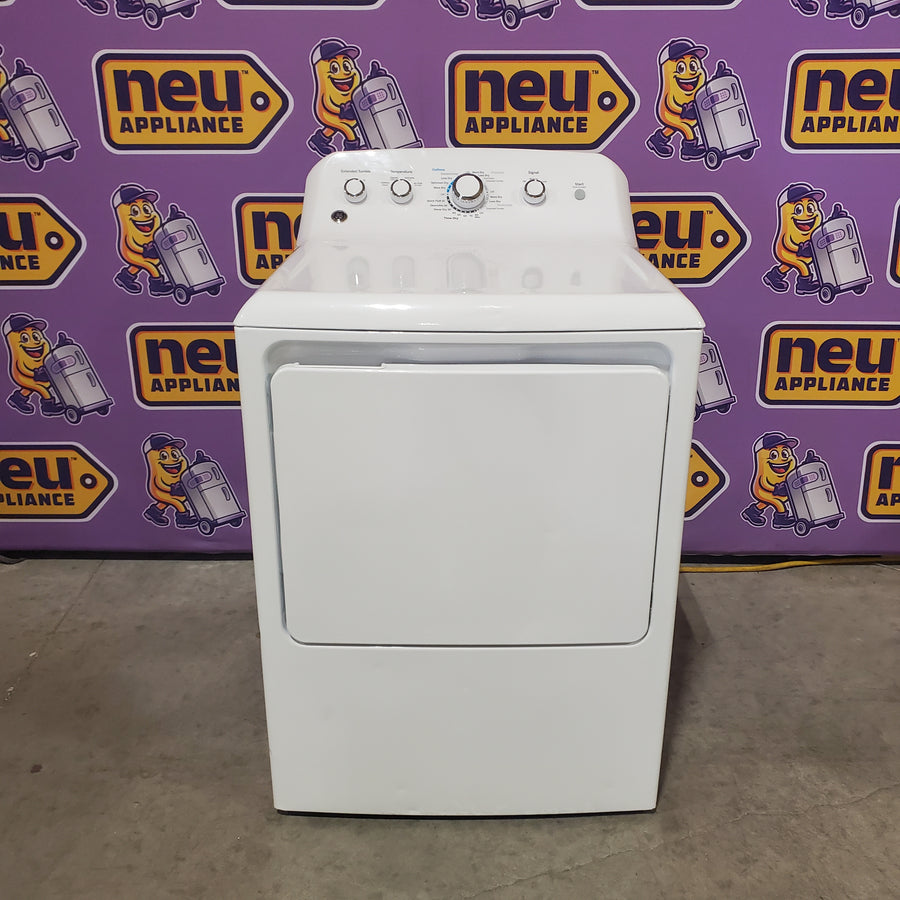 GE® 4.5 cu. ft. Capacity Washer with Stainless Steel Basket in White GTW465ASNWW - Certified Refurbished and GE White Electric 7.2 Cu. Ft. Dryer with Aluminized Alloy Drum GTD42EASJWW - Certified Refurbished