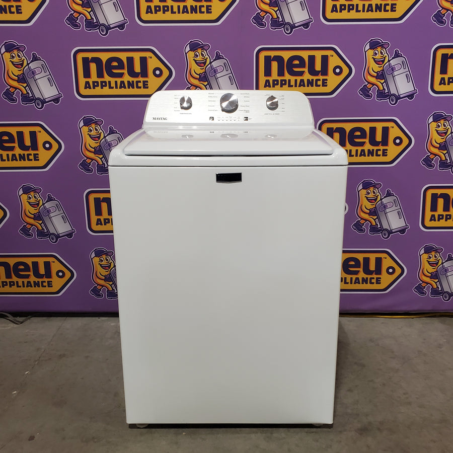 Maytag 4.5 cu. ft. Capacity Top Load Washer with Power™ Agitator and Deep Fill MVW4505MW - Open Box and Maytag 7.0 cu. ft. Capacity Top Load Electric Wrinkle Prevent Dryer MED4500MW - Scratch & Dent (Minor)