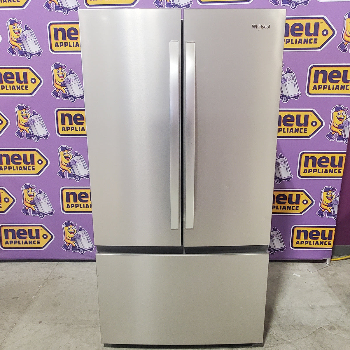 Whirlpool French Door 31 Cu. Ft. Refrigerator with Total Coverage Cooling in Fingerprint Resistant Stainless Steel WRFF3136SZ - Scratch & Dent (Minor)