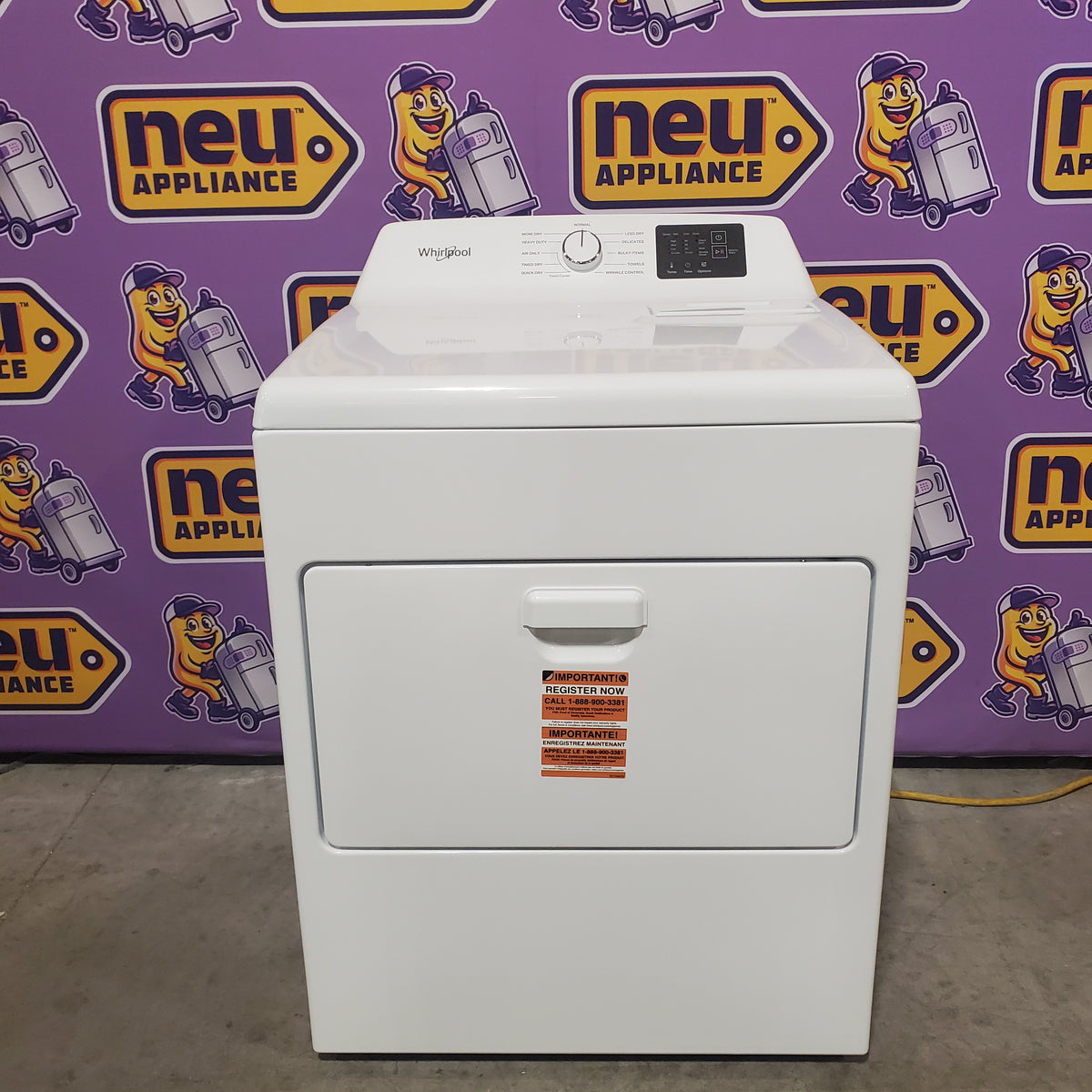Whirlpool 7.0 cu. ft. Electric Dryer with Adaptive Dry and Wrinkle Shield™ Option WED4307SW - Open Box
