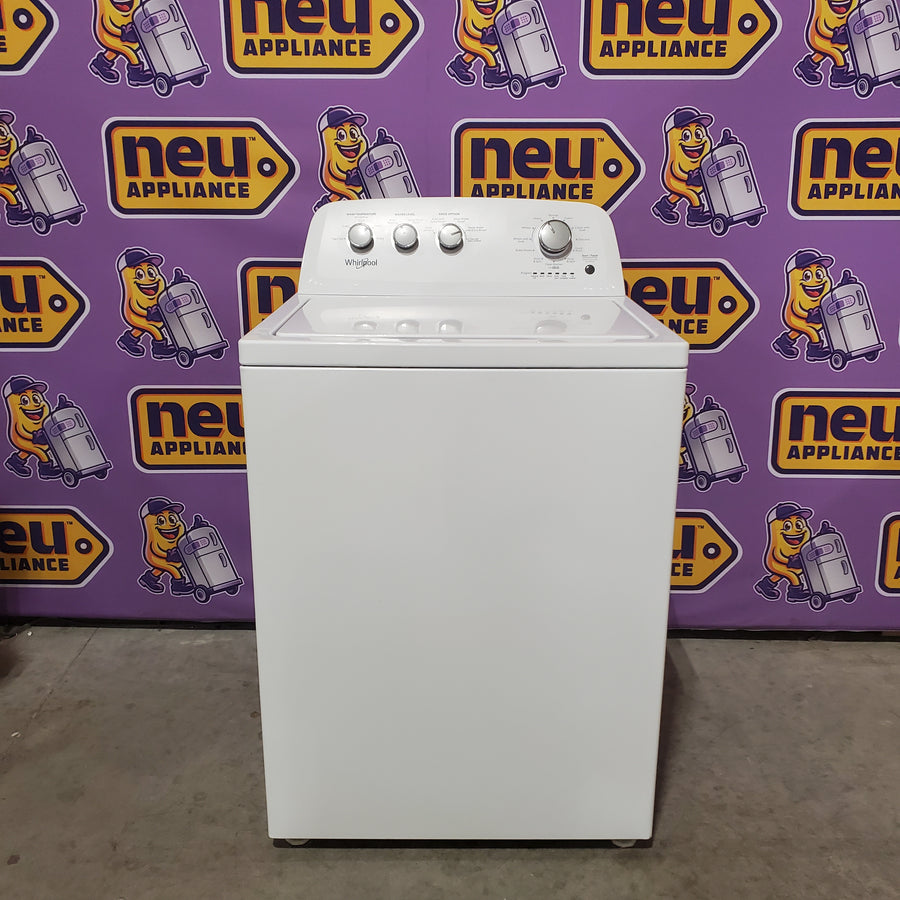 Whirlpool White Top Load 3.8 Cu. Ft. Washer with Late Lid Lock WTW4655JW2 - Certified Refurbished and Whirlpool 7.0 cu. ft. Electric Dryer with Auto-Moisture Sensing WED4850HW - Certified Refurbished