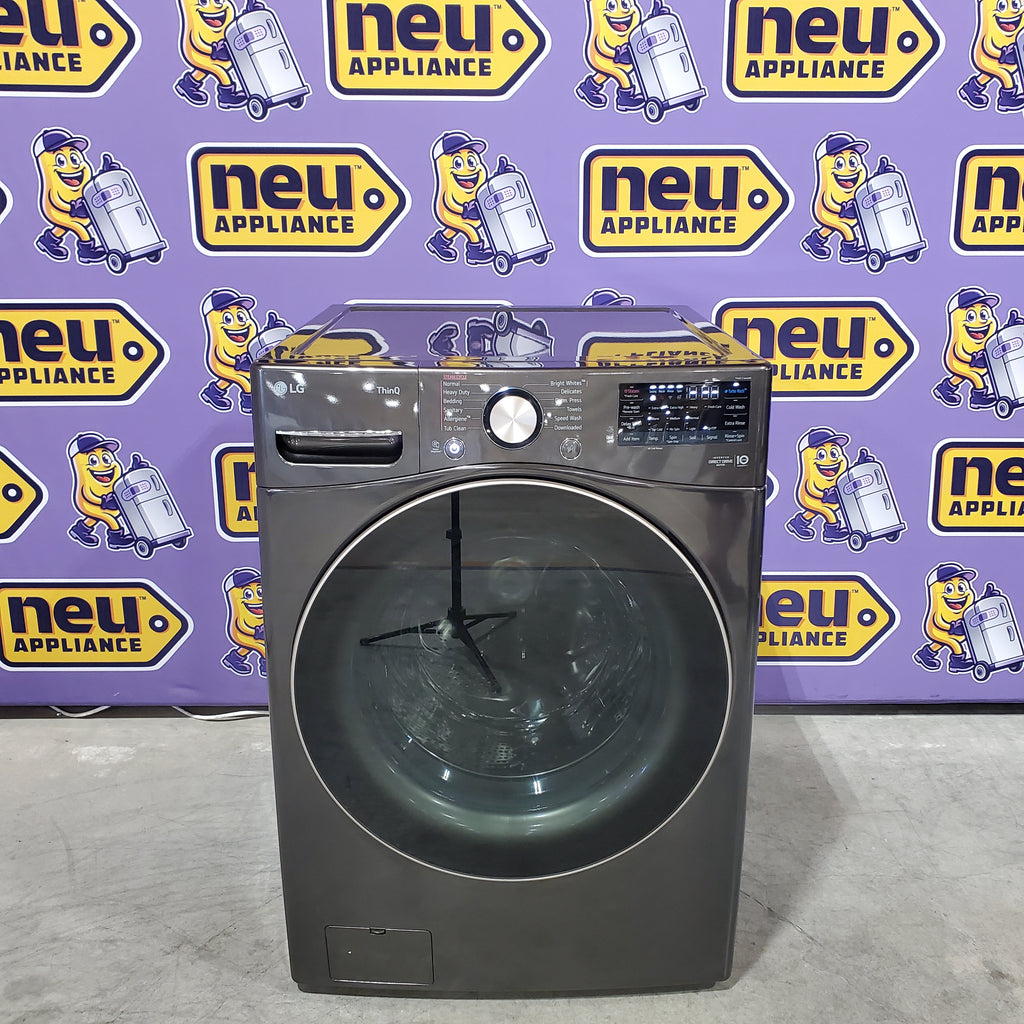 LG Front Load 4.5 Cu. Ft. Washer with TurboWash 360 Technology WM4000HBA - Scratch & Dent (Minor) and LG Smart Wi-Fi Enabled Front Load Electric 7.4 Cu. Ft. Dryer with TurboSteam 16265 - DLEX4000B - Scratch & Dent (Moderate)