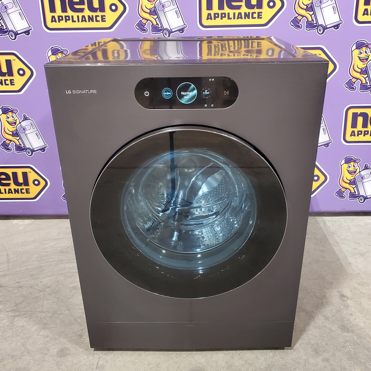 LG SIGNATURE 5.8 cu. ft. Smart Front Load Washer with ezDispense® and Touch LCD Control WM9901HBA - Scratch & Dent (Moderate)