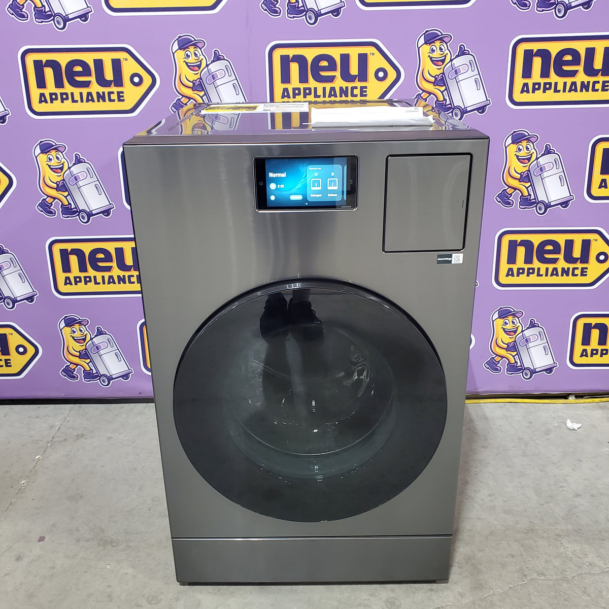 Samsung Dark Steel Bespoke 5.3 cu. ft. Ultra Capacity All-In-One Washer Dryer Combo with Super Speed and Ventless Heat Pump WD53DBA900HZ - Scratch & Dent (Minor)