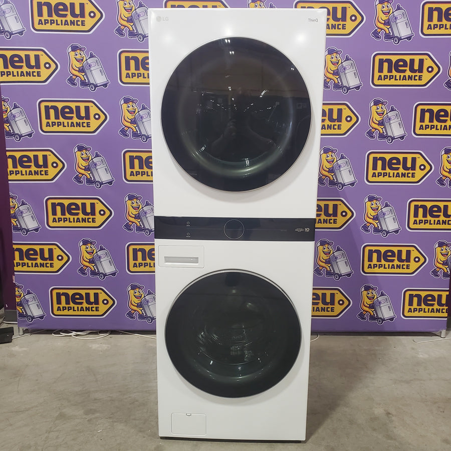 LG Front Load Wash Tower with Center Control 4.5 Cu. Ft. Washer and 7.4 Cu. Ft. Dryer WKE100HWA - Open Box