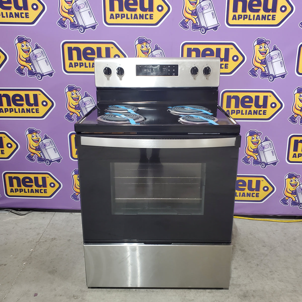 Whirlpool Stainless Steel 4.8 cu. ft. Electric Range with Keep Warm setting and Large Oven Window WFC150M0JS - Open Box