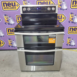 Whirlpool 6.7 cu. ft. 5 Burner Element Double Oven Electric Range with True Convection in Stainless Steel WGE745C0FS - Scratch & Dent (Minor)