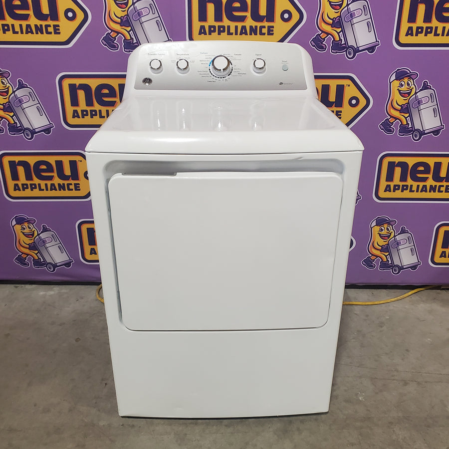 GE White Electric Aluminized Alloy Drum 7.2 Cu. Ft. Dryer with Sensor Dry and Extended Tumble GTD45EASJWS - Certified Refurbished