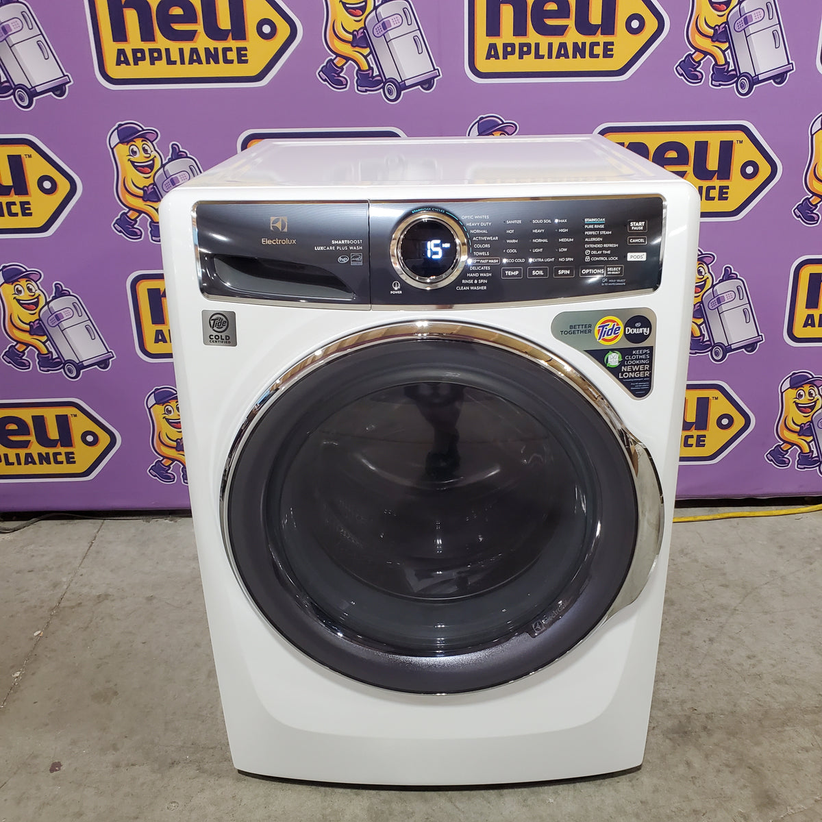 Electrolux 4.5 Cu.Ft. Stackable Front Load Washer with Steam and SmartBoost Wash System ELFW7637AW - Open Box