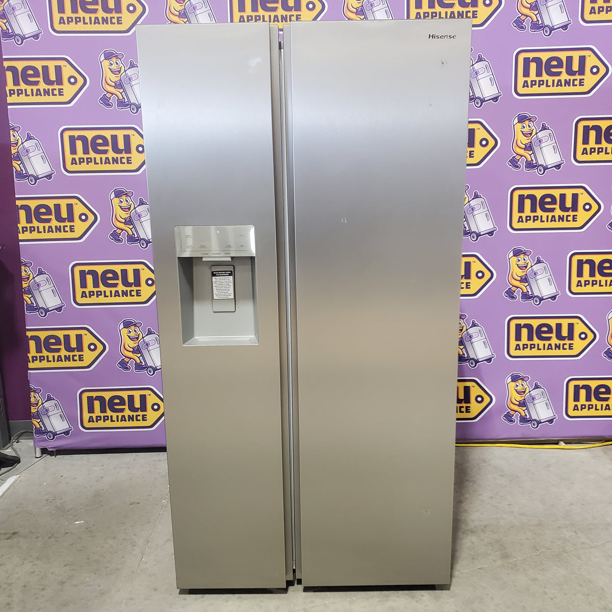 Hisense 29.1 cu. ft. Standard Depth Side by Side Refrigerator Stainless Steel HRS290P5FSE - Scratch & Dent (Moderate)