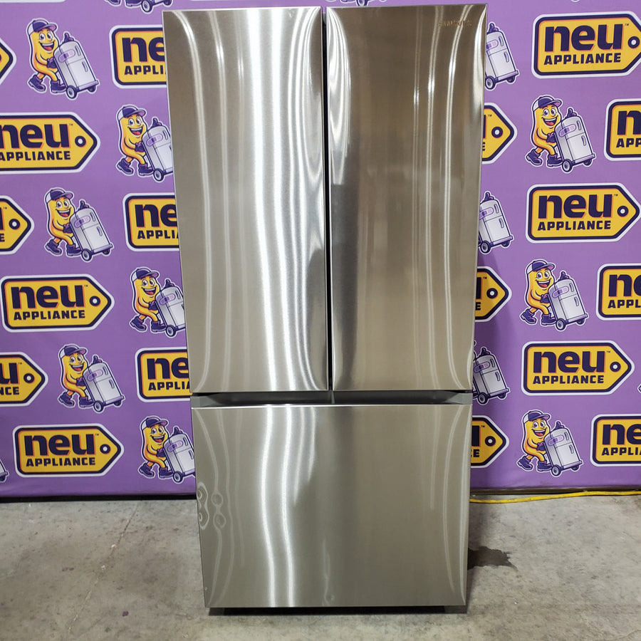Samsung 18 cu. ft. 33" Wide 3-Door Smart Counter Depth Stainless Steel French Door Refrigerator RF18A5101SR - Scratch & Dent (Moderate)