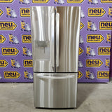 LG 22 cu. ft. 30" Wide French Door Refrigerator with Water Dispenser in Stainless Steel LFDS22520S - Open Box