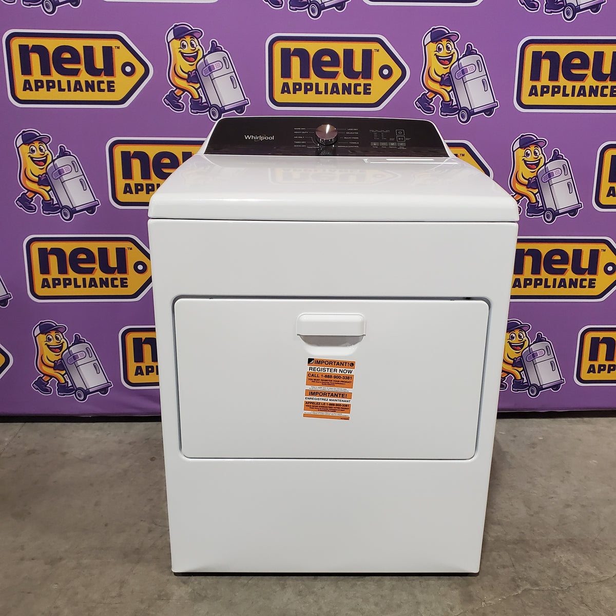 Whirlpool 7.0 cu. ft. Electric Dryer with Hamper Door 22442606 - WED5010LW - Scratch & Dent (Minor)