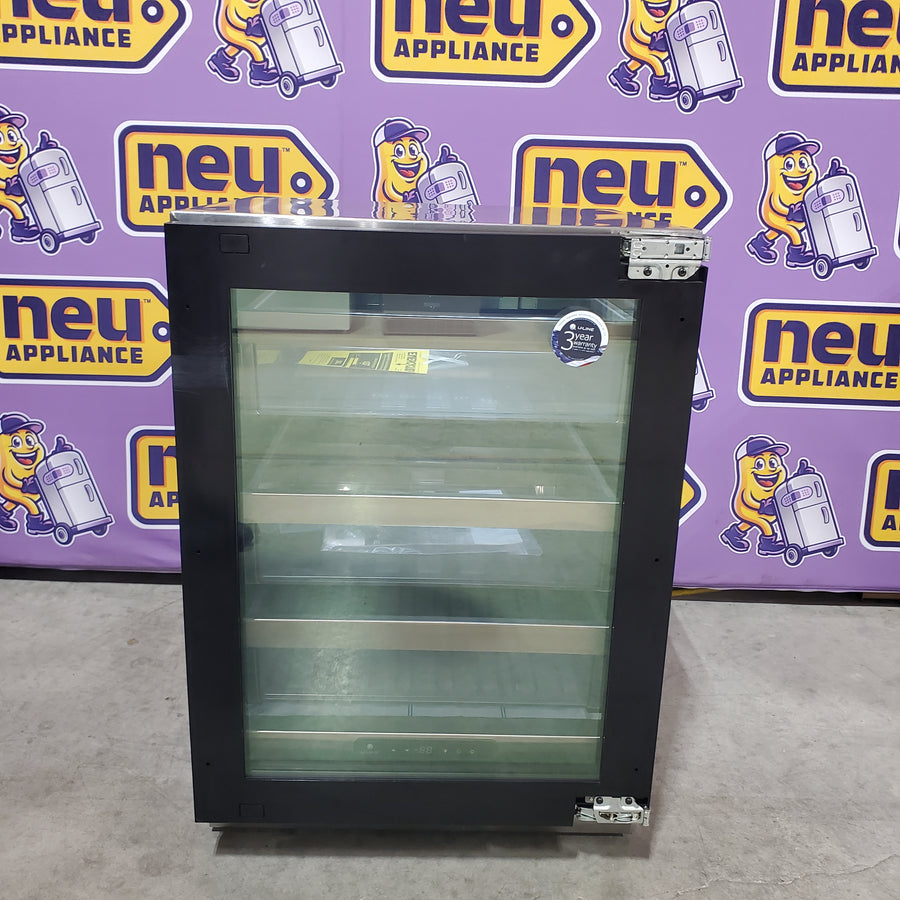 U-Line 24 Inch Undercounter Refrigerator with 5.2 cu. ft. Capacity, 94-Bottle Capacity, 148-Can Capacity, LED Lighting, Digital Touch Pad Control, Convection Cooling, and Reversible Soft Close Door UHRE524-IG01A - Scratch & Dent (Minor)