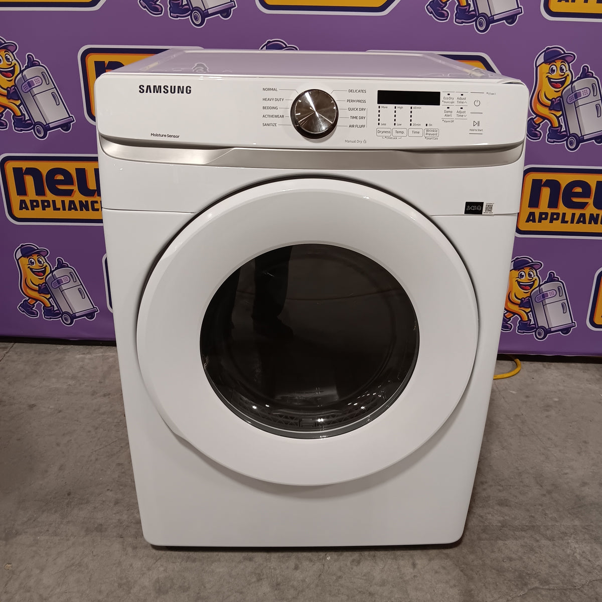 Samsung 7.5 cu. ft. Front Load Electric Dryer with Smart Care in White 22421736 - DVE45T6000W - Scratch & Dent (Moderate)