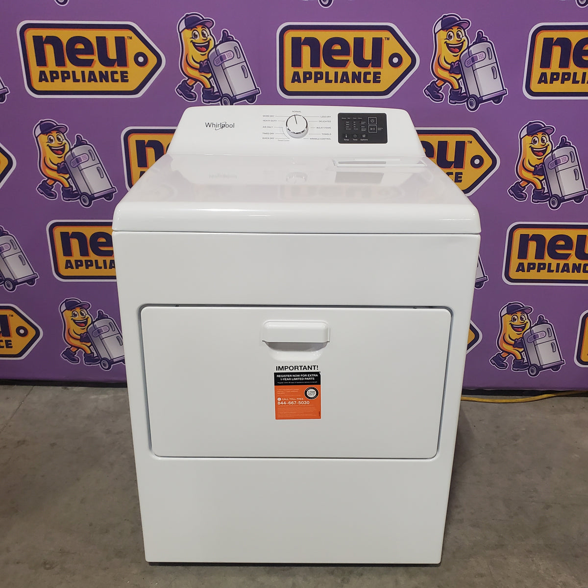 Whirlpool 7.0 cu. ft. Electric Dryer with Adaptive Dry and Wrinkle Shield™ Option WED4307SW - Open Box