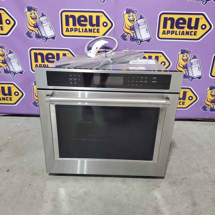 KitchenAid 30 Inch Single Electric Wall Oven with 5 Cu. Ft. Capacity, Air Fry Mode, Even-Heat™ True Convection, EasyConvect™ Conversion System, Even-Heat™ Preheat, and Integrated Meat Thermometer KOES530PSS - Open Box