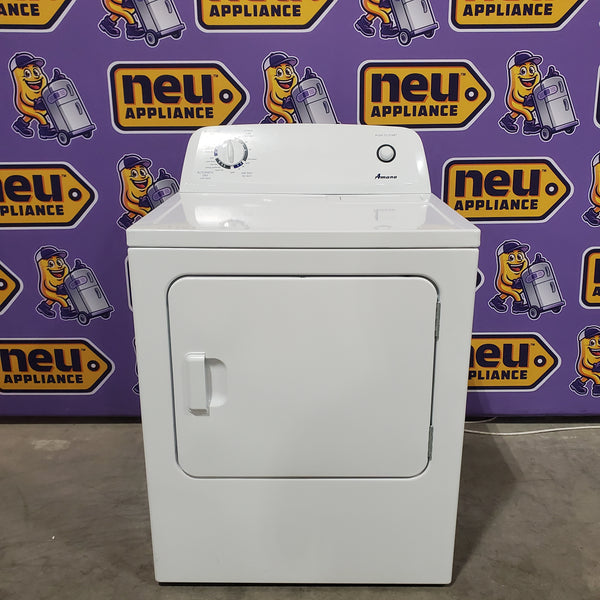 Amana 6.5 Cu. Ft. Electric Dryer with Wrinkle Shield Option and Automatic Dryness Control in White 22442643 - NED4655EW - Scratch & Dent (Minor)