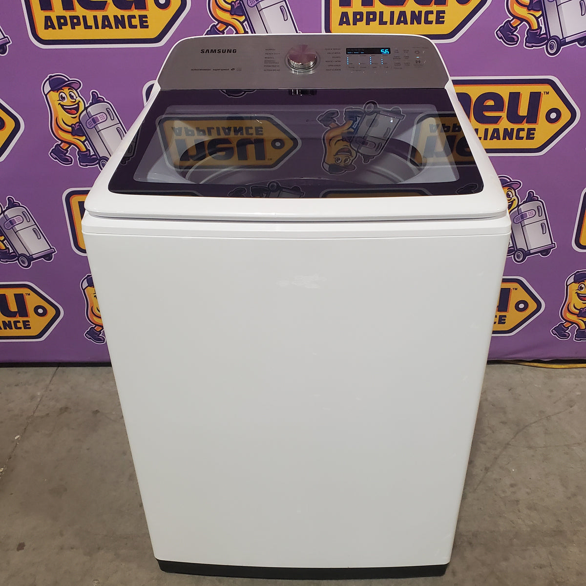 Samsung Top Load 5.0 Cu. Ft. Washer with Super Speed in White WA50R5400AW - Certified Refurbished