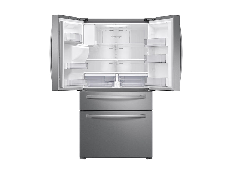 Samsung 28-cu ft 4-Door ENERGY STAR Smart French Door Refrigerator with Ice Maker in Fingerprint Resistant Stainless Steel 4SD423 - RF28R7201SR - Scratch and Dent (Minor)