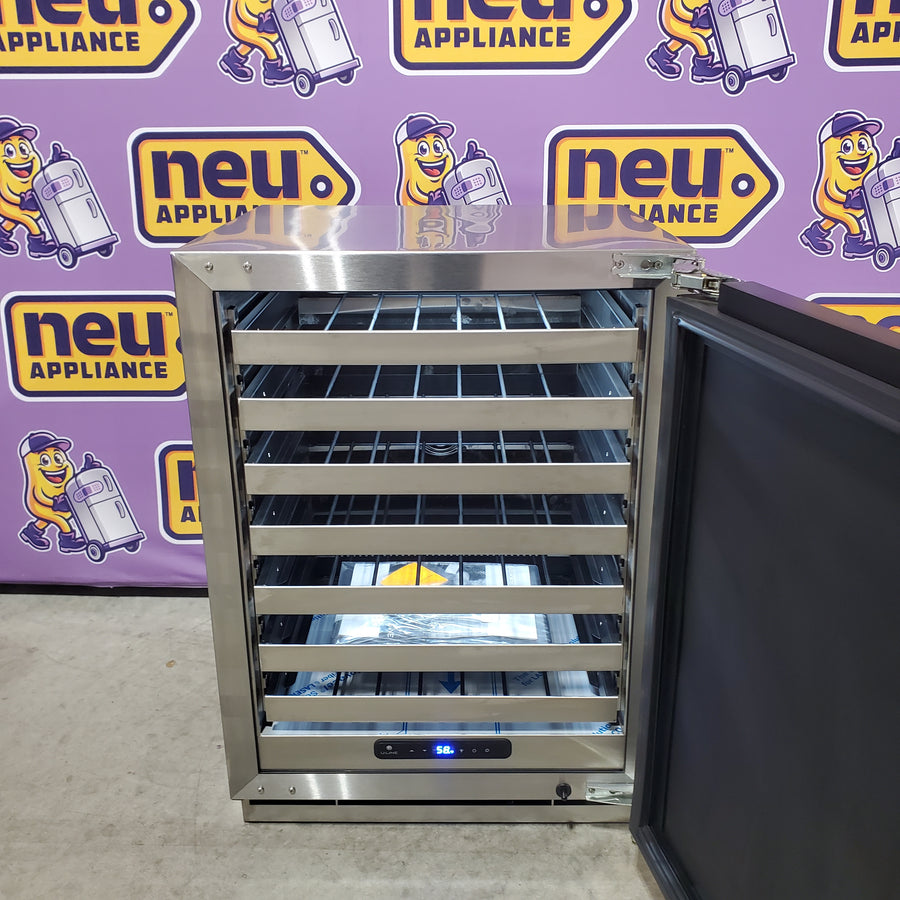 U-Line 24 Inch Full Depth Cooler with Digital Touch Pad, 5.2 cu. ft, holds up to 49 bottles, Sabbath Mode and EnergyStar® Certified UHWC524-IS01A - Scratch & Dent (Moderate)