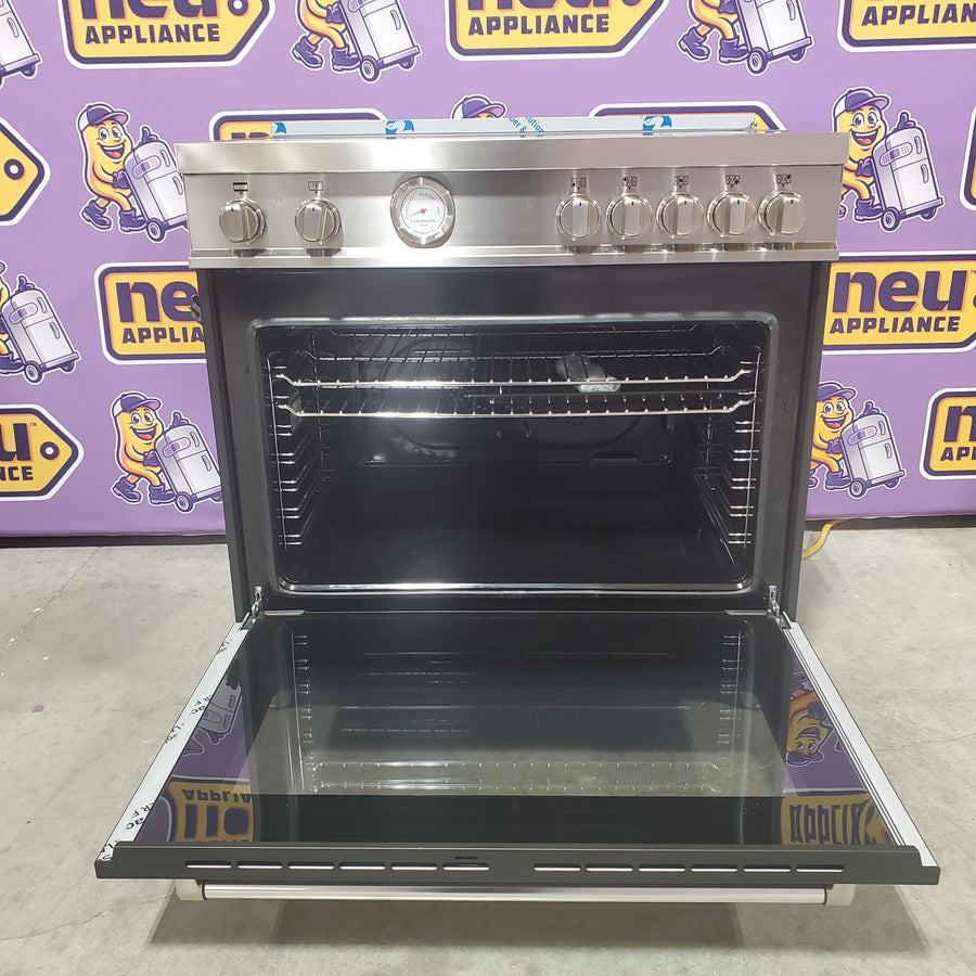Bertazzoni Master Series 5.9 Cu. Ft. Freestanding Electric Induction Range with Power Bridge Zone in Black MAST365INMNEE - Open Box