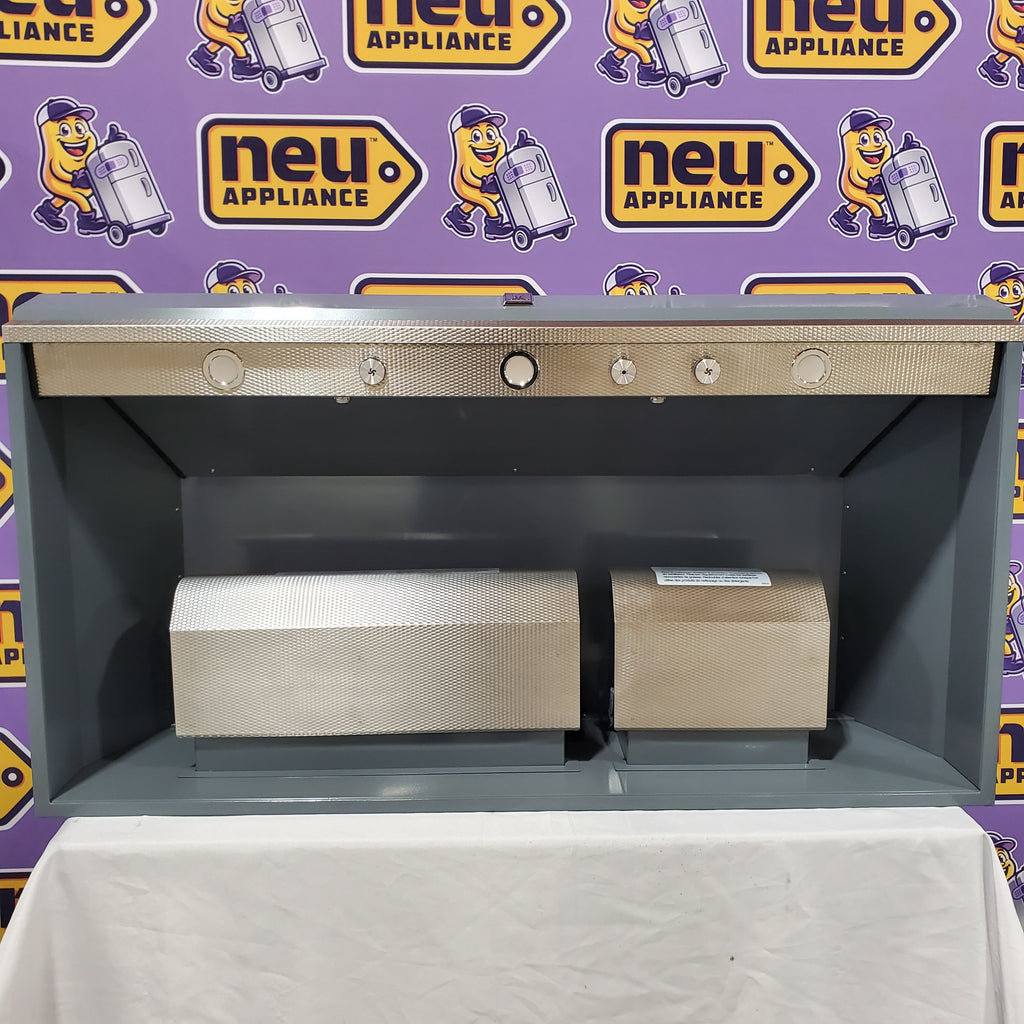 Hestan 48 Inch Wall Mount Chimney Style Hood with CircuFlow Ventilation System™, Variable Speed Blower, 3 LED Lighting, and 900 CFM Blower 1117282 - KVC48-GG - Scratch & Dent (Moderate)