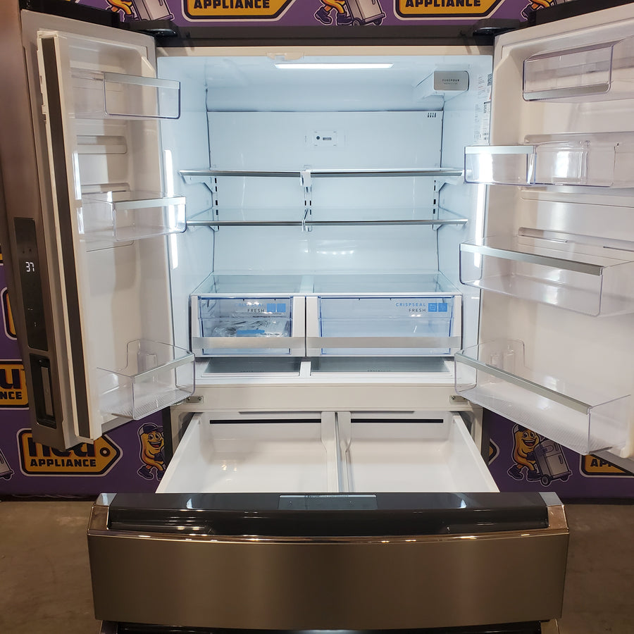 Frigidaire Gallery Standard-Depth 27.2-cu ft 36-in Wide French Door Refrigerator with Ice Maker ENERGY STAR Certified in Fingerprint Resistant Stainless Steel GRMN2872AF - Scratch & Dent (Minor)