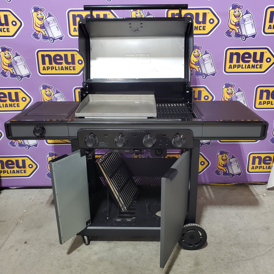 Charbroil Commercial Series Grill and Griddle Combo Grey/Black 4-Burner Infrared Natural Gas/Liquid Propane 463264024 - Open Box