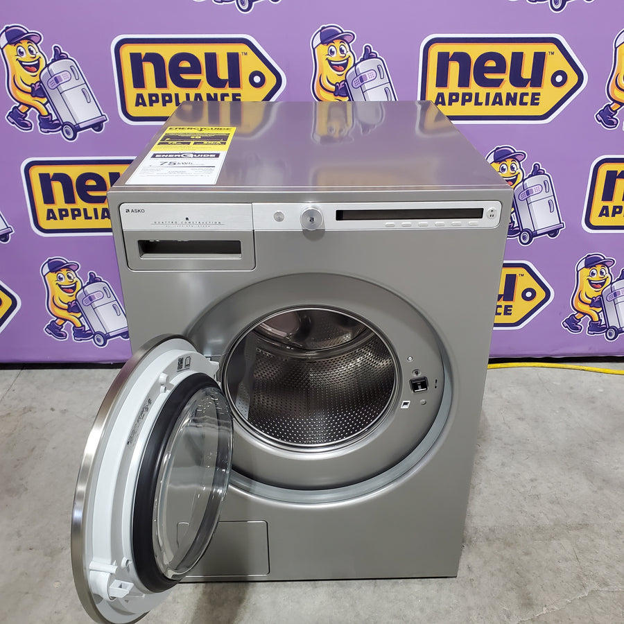 Asko 24 Inch Front Load Washer with 2.8 Cu. Ft. Capacity, Active Drum™ Technology, Quattro Construction™ Technology, 22 Wash Programs, Steam Refresh, Sanitize, Bedding, Allergy Programs, and Super Wash W4114C.T - Scratch & Dent (Minor)