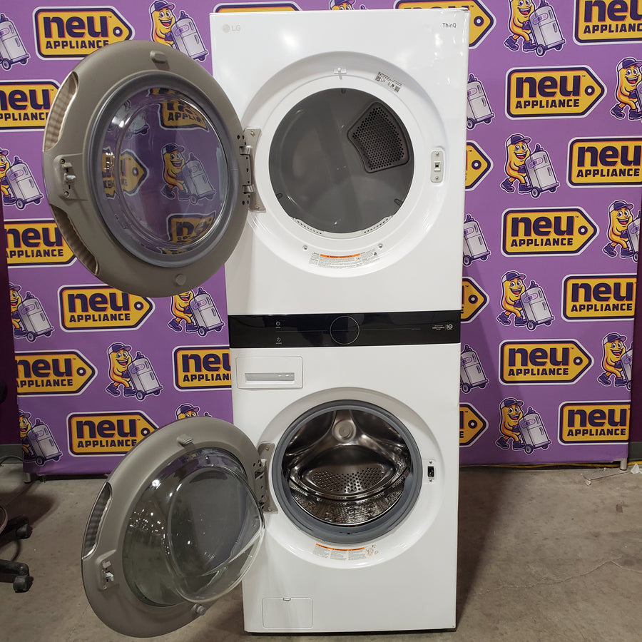 LG Front Load Wash Tower with Center Control 4.5 Cu. Ft. Washer and 7.4 Cu. Ft. Dryer WKE100HWA - Scratch & Dent (Moderate)