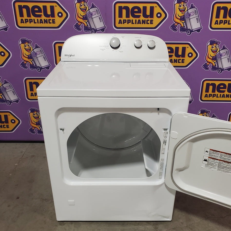 Whirlpool White Gas 7.0 Cu. Ft. Vented Dryer with Wrinkle Shield Option and AutoDry Drying System WGD4815EW - Scratch & Dent (Major)