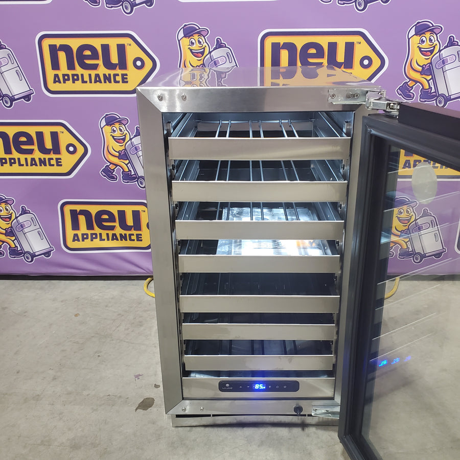 U-Line 18 Inch Full Depth Wine Storage with 35 Bottle Capacity - 3.7 cu. ft, Convection Cooling, Digital Touch Pad, and LED Lighting UHWC518IG01A - Scratch & Dent (Moderate)