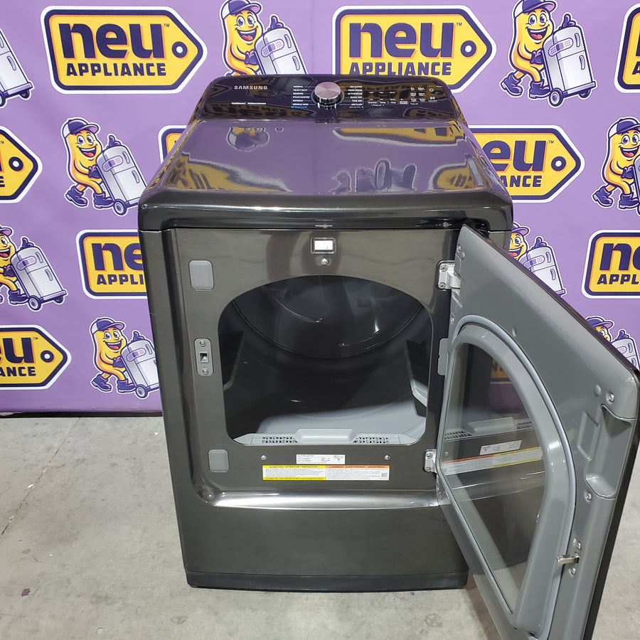 Samsung Black Stainless Steel Electric 7.4 Cu. Ft. Dryer with Steam Sanitize DVE50R5400V - Certified Refurbished