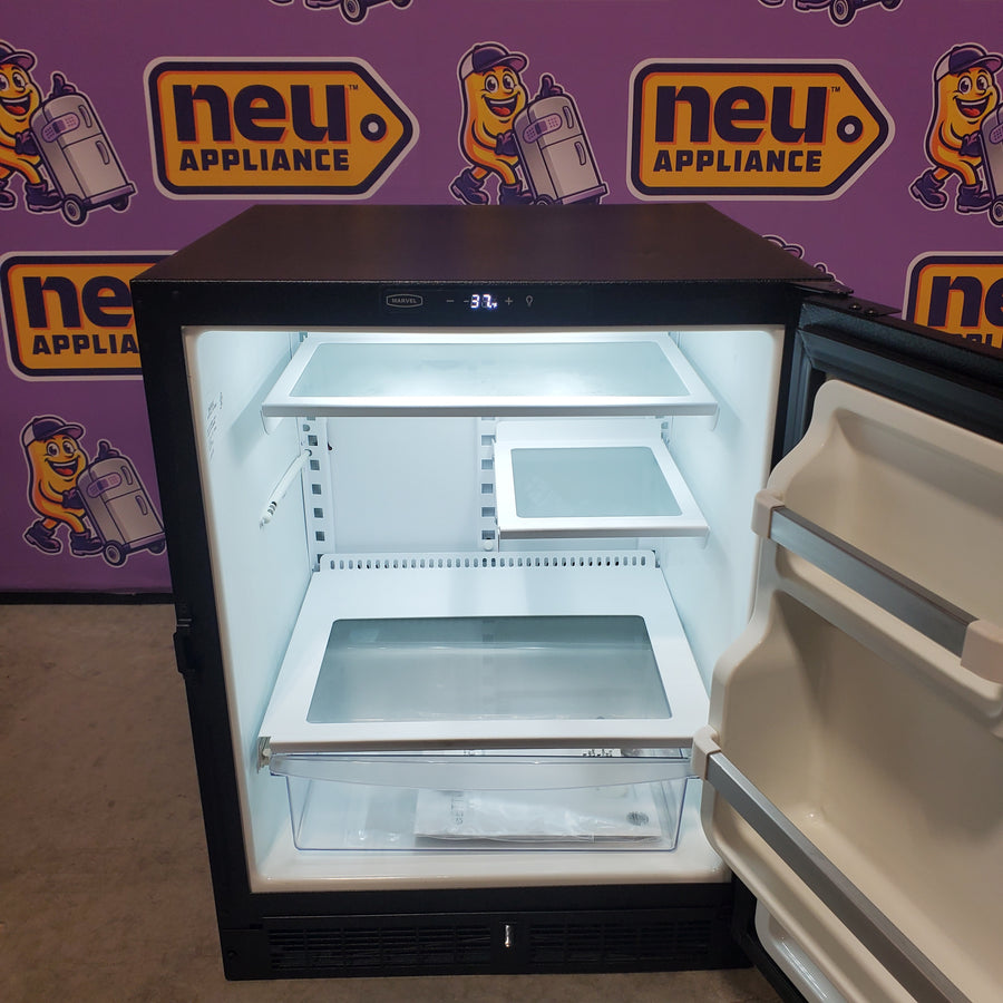 Marvel 24 Inch Built-In All Refrigerator with 4.6 Cu. Ft. Capacity, 3 Shelves, Tall Item Storage, MaxStore Clear Bin, Dynamic Cooling Technology, and Sabbath Mode MARE224-IS41A - Scratch & Dent (Moderate)