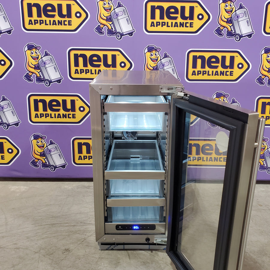 U-Line 5 Class 72-Can Beverage Cooler in Stainless Steel UHRE515-SG01A - Scratch & Dent (Minor)