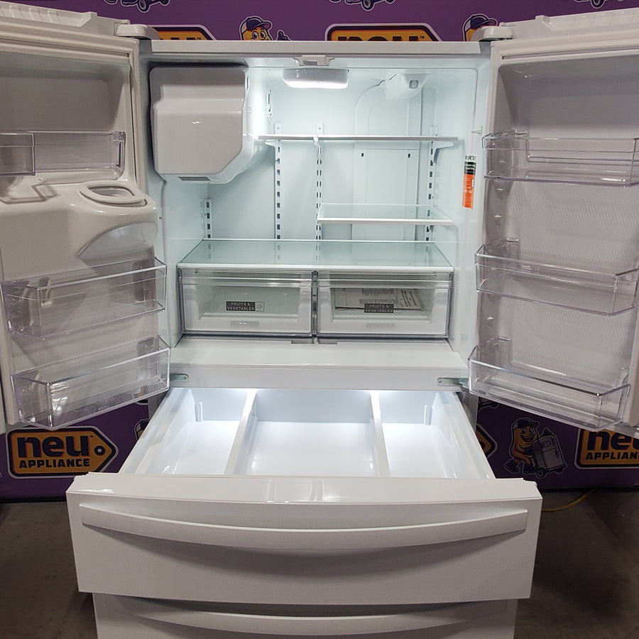 Whirlpool 25 cu. ft. French Door Refrigerator with Two-Tier Freezer Storage in White WRMF3636RW - Scratch & Dent (Minor)