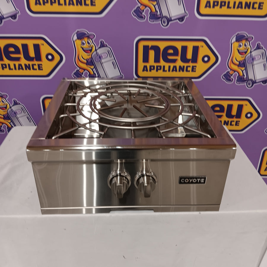 Coyote 24 Inch Built-in Power Burner with 60,000 Total BTU, Dual-Valve Burner, 1,000 BTU Simmer Performance, and 304 Grade Stainless Steel Body C1PBLP - Open Box