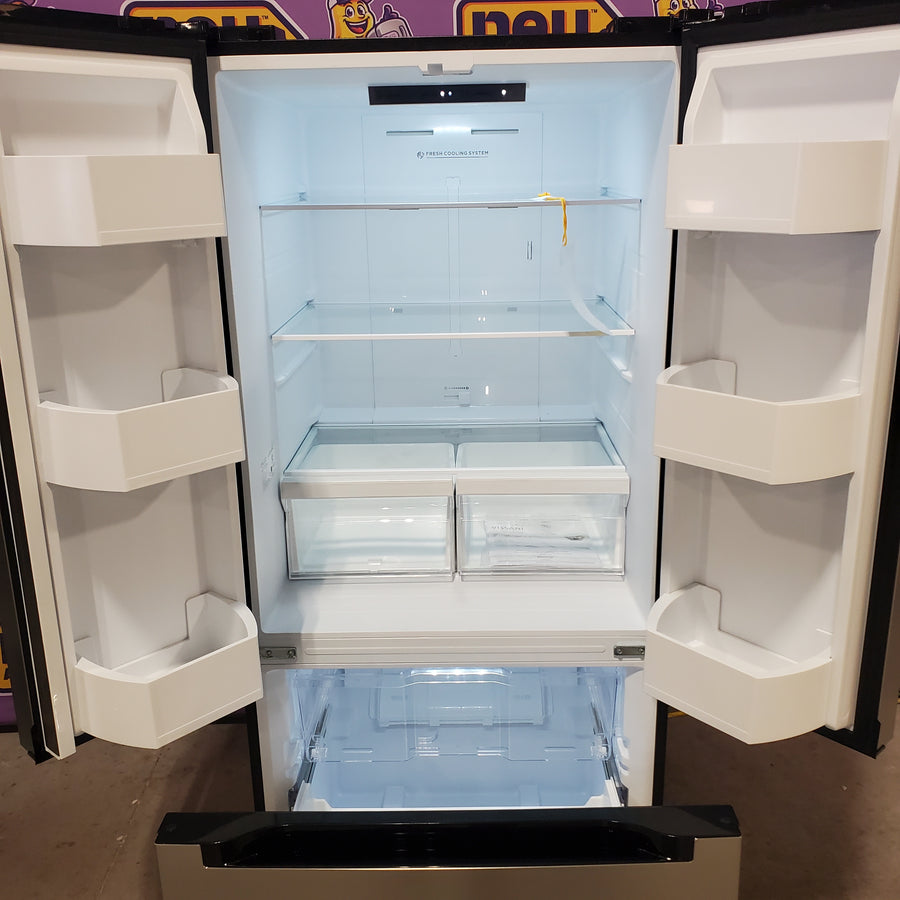 Vissani 30 in. 18.4 cu. ft. Standard-Depth French Door Bottom Freezer Refrigerator in Fingerprint Resistant Stainless Steel LookMDFDBM18SS6 - Scratch & Dent (Moderate)