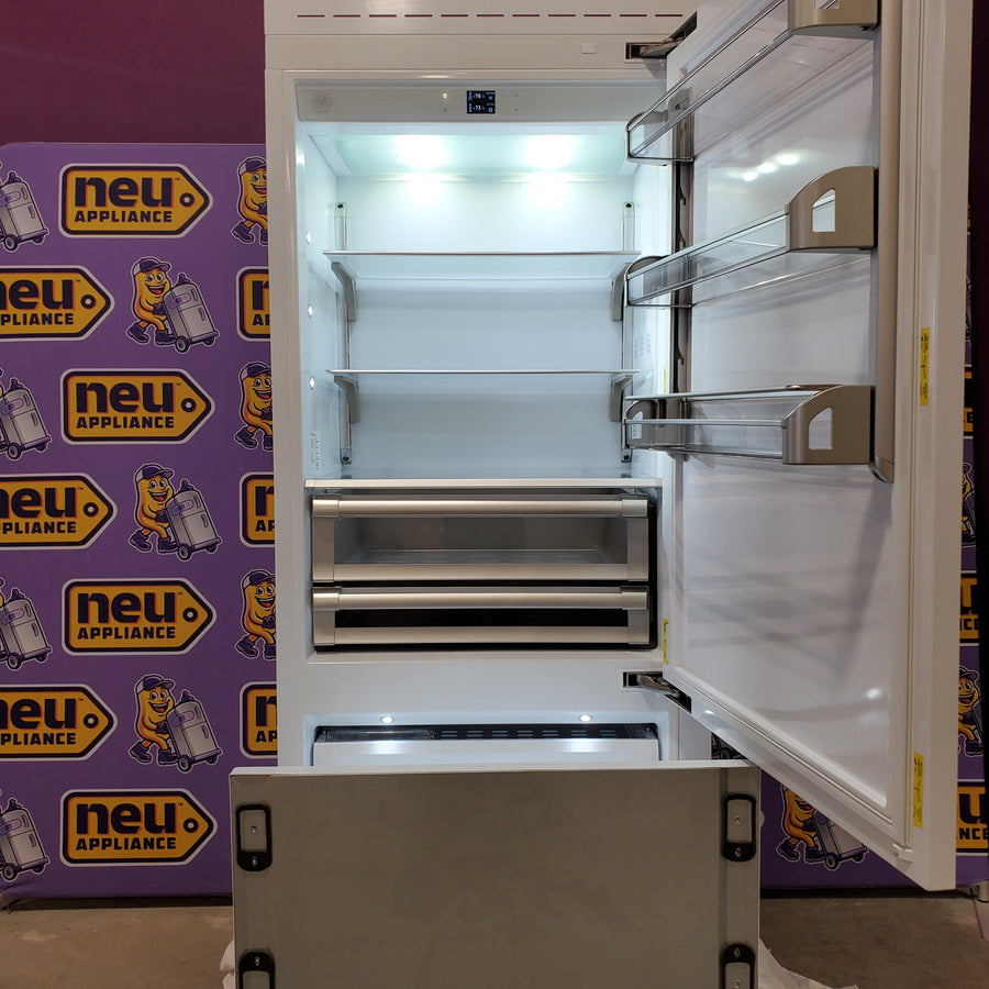 Bertazzoni Built-in Bottom Mount Refrigerator with Ice Maker REF36BMBIPRT - Open Box