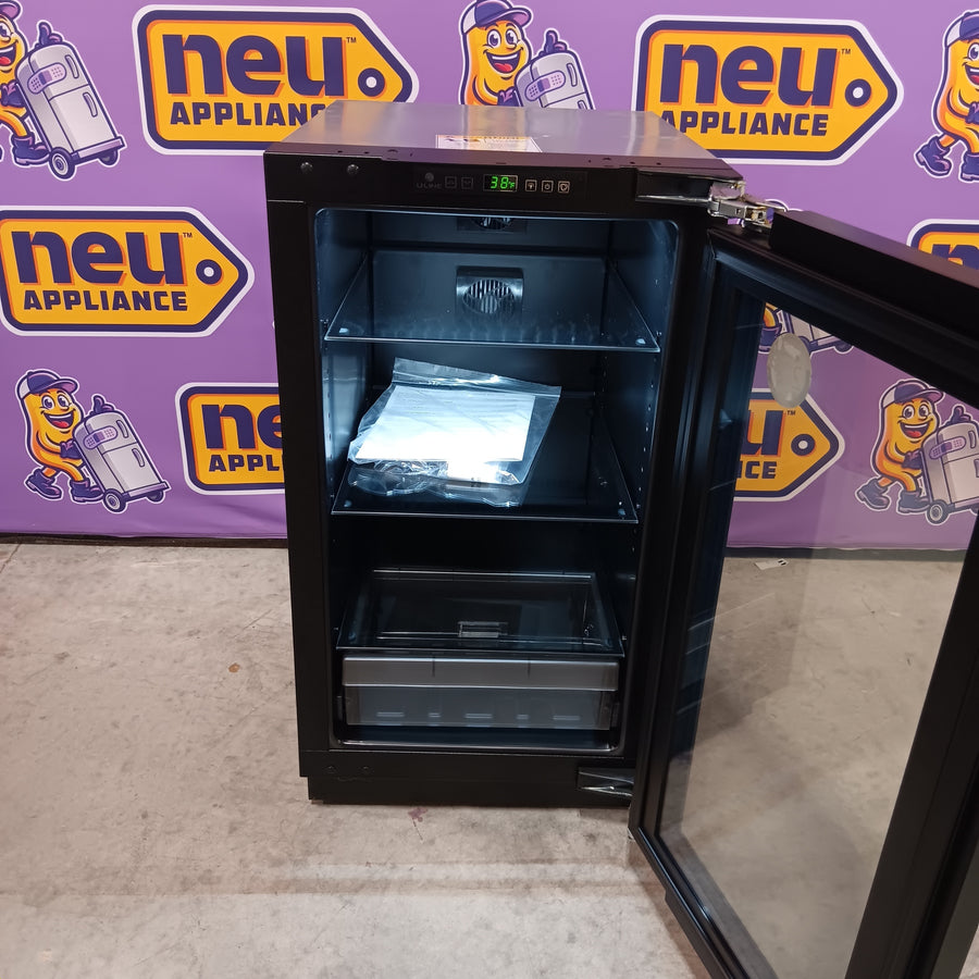 U-Line 3.6 cu. ft. Built-in Refrigerator with 4 Adjustable Glass Shelves, Glass Door, LED Lighting, Convection Cooling System, and Clear Crisper Drawer U-2218RGLINT-00B - Scratch & Dent (Minor)