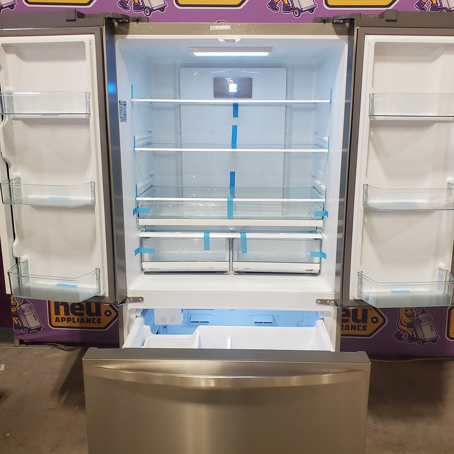 Kenmore Counter-Depth 20.3-cu ft 36-in Wide French Door Refrigerator with Ice Maker ENERGY STAR Certified in Stainless Steel 897.75515320 - Scratch & Dent (Moderate)