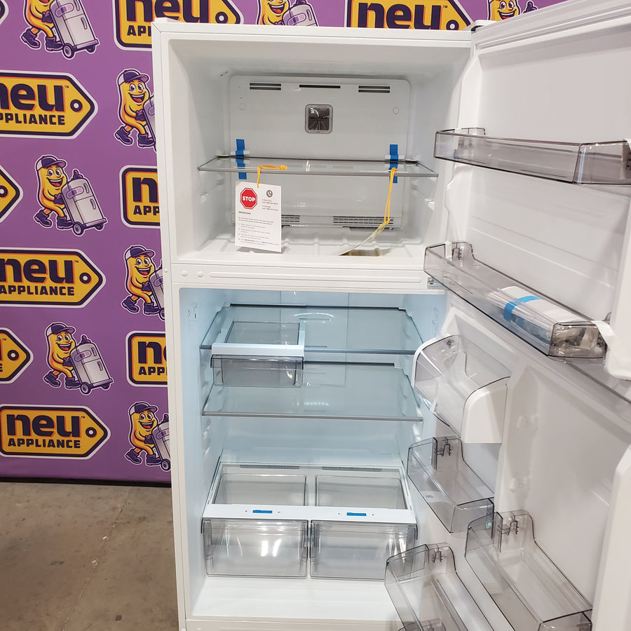 Midea Fingerprint Resistant 20.5-cu ft Top-Freezer Refrigerator (White) Garage Ready ENERGY STAR Certified MRT21D3BWW - Open Box