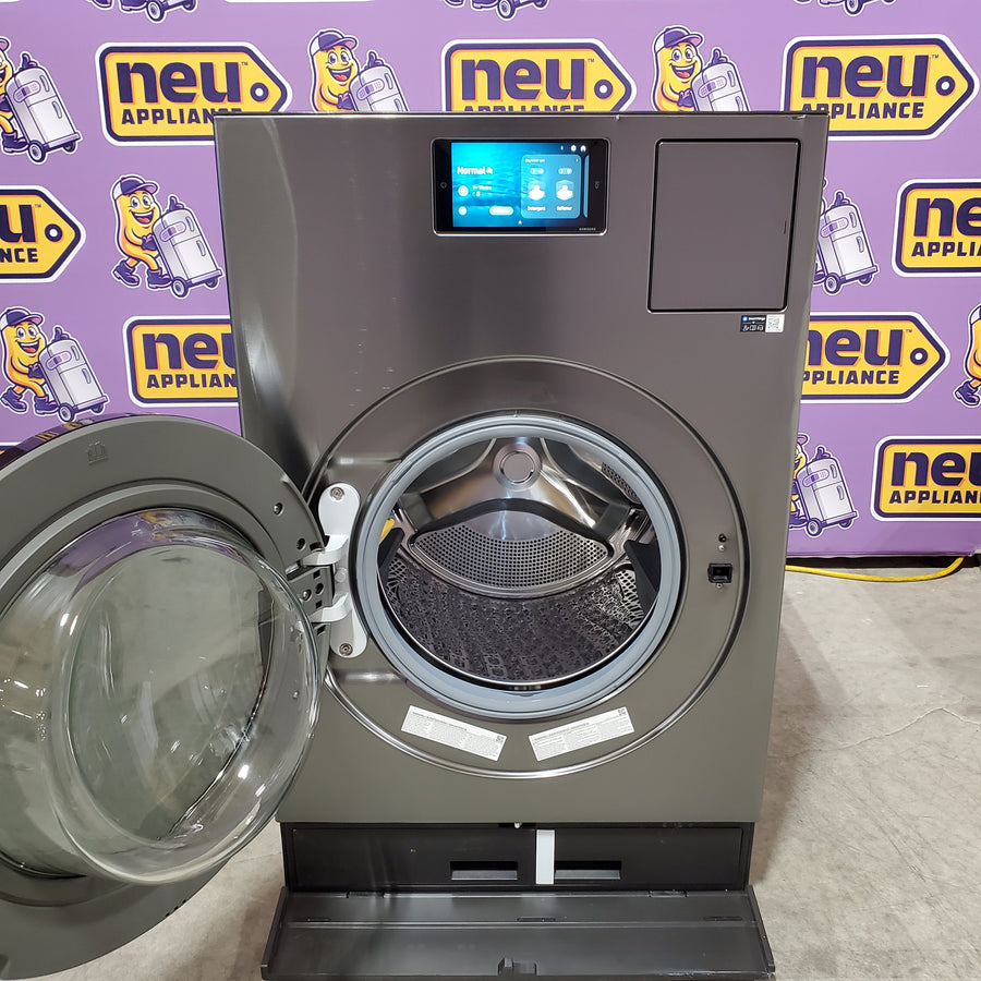 Samsung Dark Steel Bespoke 5.3 cu. ft. Ultra Capacity All-In-One Washer Dryer Combo with Super Speed and Ventless Heat Pump 22142792 - WD53DBA900HZ - Scratch & Dent (Moderate)