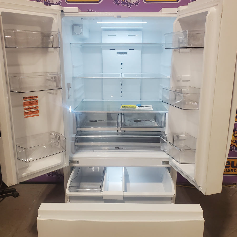 Whirlpool 36 in. 31 cu. ft. Standard Depth French Door Refrigerator in White with Interior Water Dispenser WRFF3336SW - Scratch & Dent (Moderate)