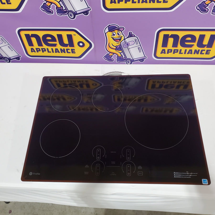 GE Profile 30 in. 4 Burner Element Smart Smooth Induction Touch Control Cooktop in Black PHP7030DTBB - Open Box