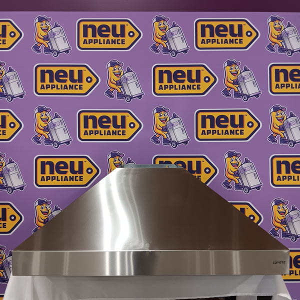 Coyote 42 Inch Stainless Steel Chimney Hood for Outdoor Grill with Flue, Variable Speed Control, Heat Sentry, Halogen Lighting, Easy-Clean Baffle Filters, and Removable Grease Drip Rail 1118345 - C1HOOD42 - Scratch & Dent (Minor)