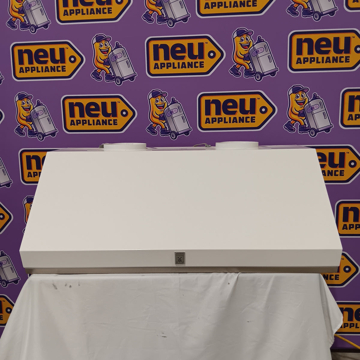 Hestan 48 Inch Pro Canopy Range Hood with CircuFlow Ventilation System™, 1200 CFM Blower, Dishwasher Safe Components, LED Lighting and Marquise™ KVP48WH - Open Box