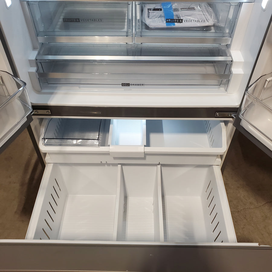 Whirlpool French Door 31 Cu. Ft. Refrigerator with Total Coverage Cooling in Fingerprint Resistant Stainless Steel WRFF3136SZ - Scratch & Dent (Moderate)